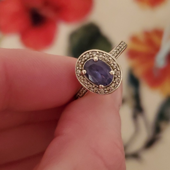 Diamonds International Jewelry - Oval Tanzanite and Diamond Ring